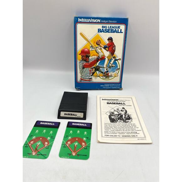 Big League Baseball (Intellivision, 1980) Complete In Box - Picture 5 of 9
